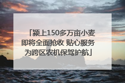 颍上150多万亩小麦即将全面抢收 贴心服务为跨区农机保驾护航