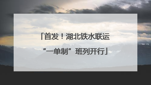 首发！湖北铁水联运“一单制”班列开行