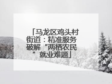 马龙区鸡头村街道：精准服务破解“两栖农民”就业难题