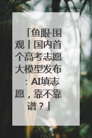 鱼眼·围观丨国内首个高考志愿大模型发布：AI填志愿，靠不靠谱？