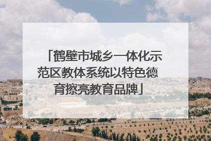 鹤壁市城乡一体化示范区教体系统以特色德育擦亮教育品牌