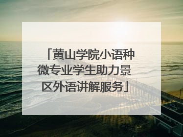 黄山学院小语种微专业学生助力景区外语讲解服务
