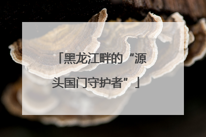 黑龙江畔的“源头国门守护者”