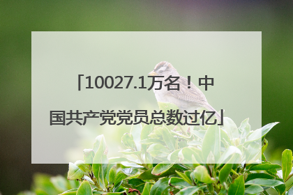 10027.1万名！中国共产党党员总数过亿