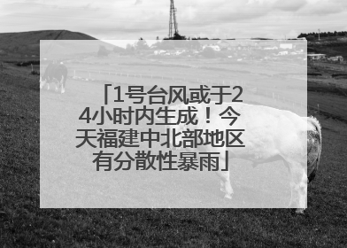 1号台风或于24小时内生成！今天福建中北部地区有分散性暴雨