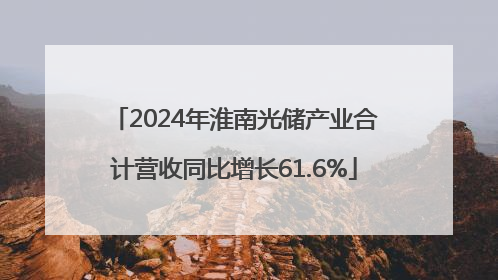 2024年淮南光储产业合计营收同比增长61.6%