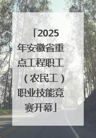 2025年安徽省重点工程职工（农民工）职业技能竞赛开幕