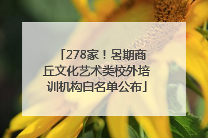 278家！暑期商丘文化艺术类校外培训机构白名单公布