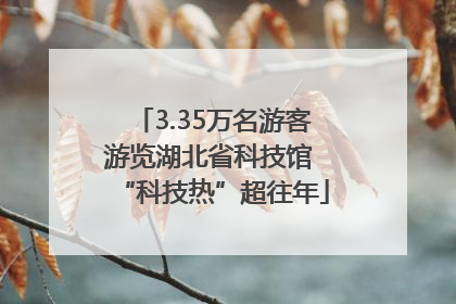 3.35万名游客游览湖北省科技馆 “科技热”超往年
