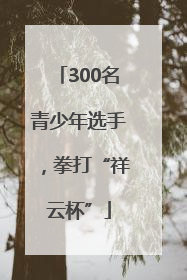 300名青少年选手，拳打“祥云杯”