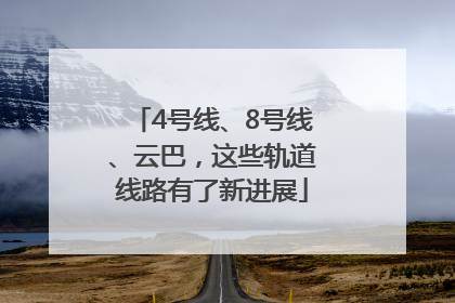 4号线、8号线、云巴，这些轨道线路有了新进展