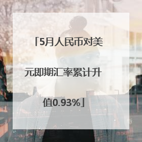 5月人民币对美元即期汇率累计升值0.93%