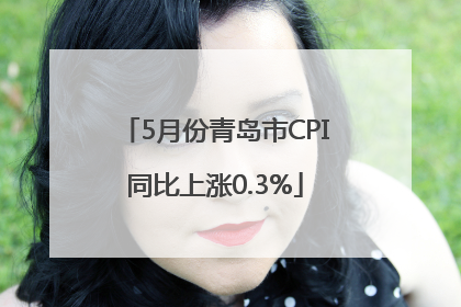 5月份青岛市CPI同比上涨0.3%