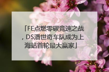 FE点燃零碳竞速之战，DS潘世奇车队成为上海站首轮最大赢家