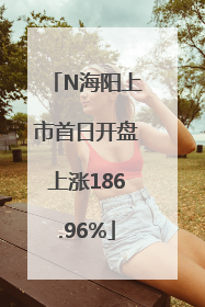 N海阳上市首日开盘上涨186.96%